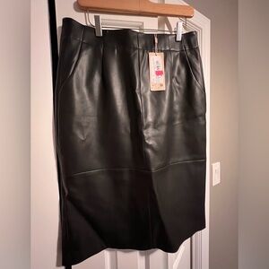 Esqualo faux leather pencil skirt, new with tags.